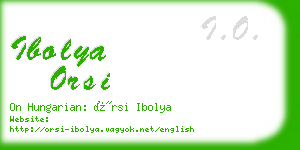 ibolya orsi business card